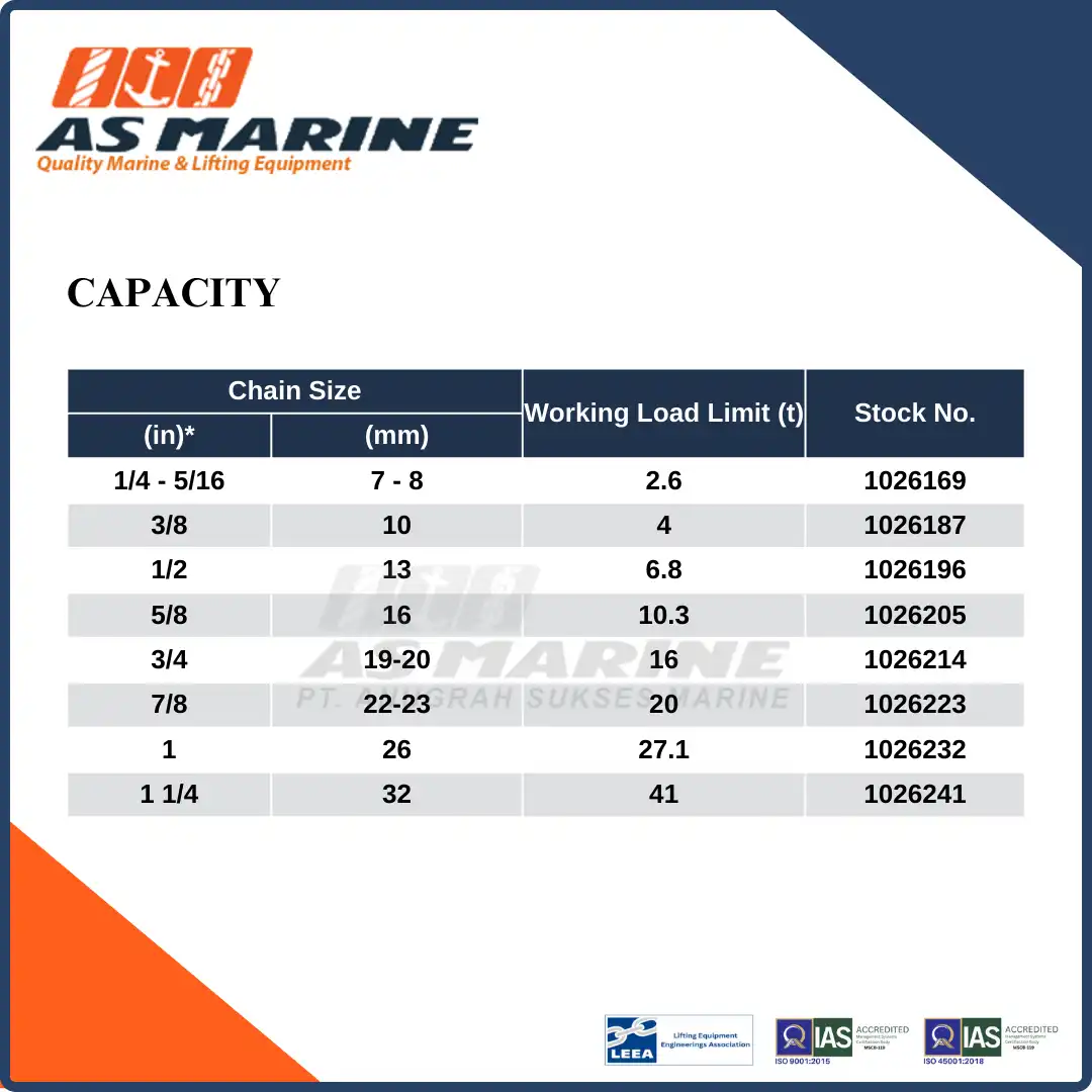 Capacity A1328 Crosby USA